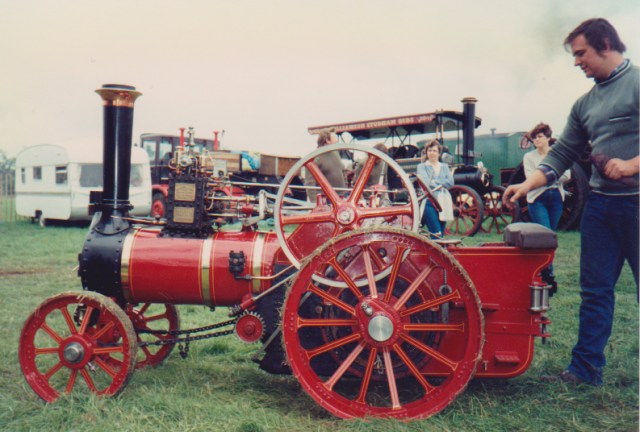 Nigel Greenaway with the families half size Burrell Traction Engine "Little George"